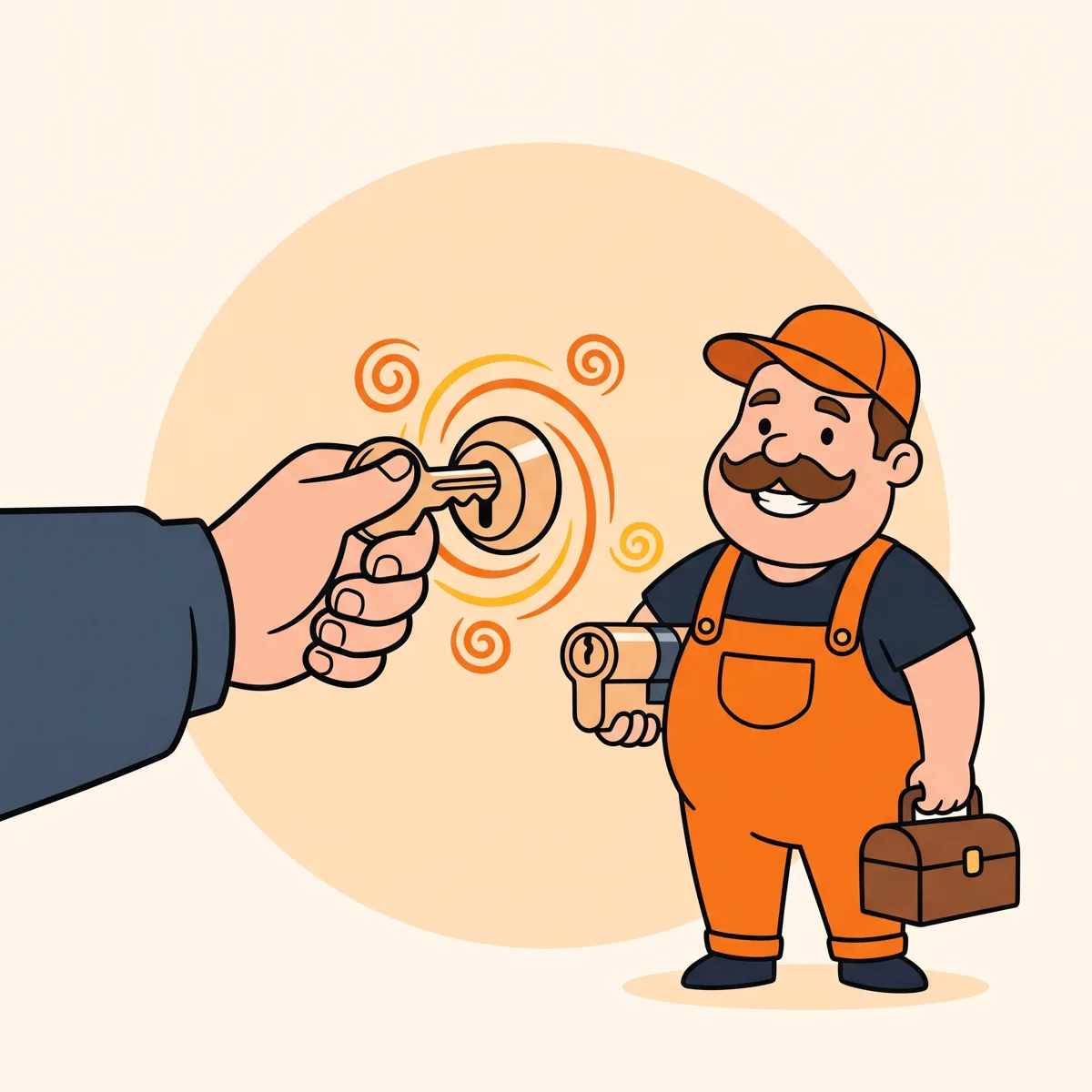 Cylindre qui tourne dans le vide — illustration cylindre dans le vide