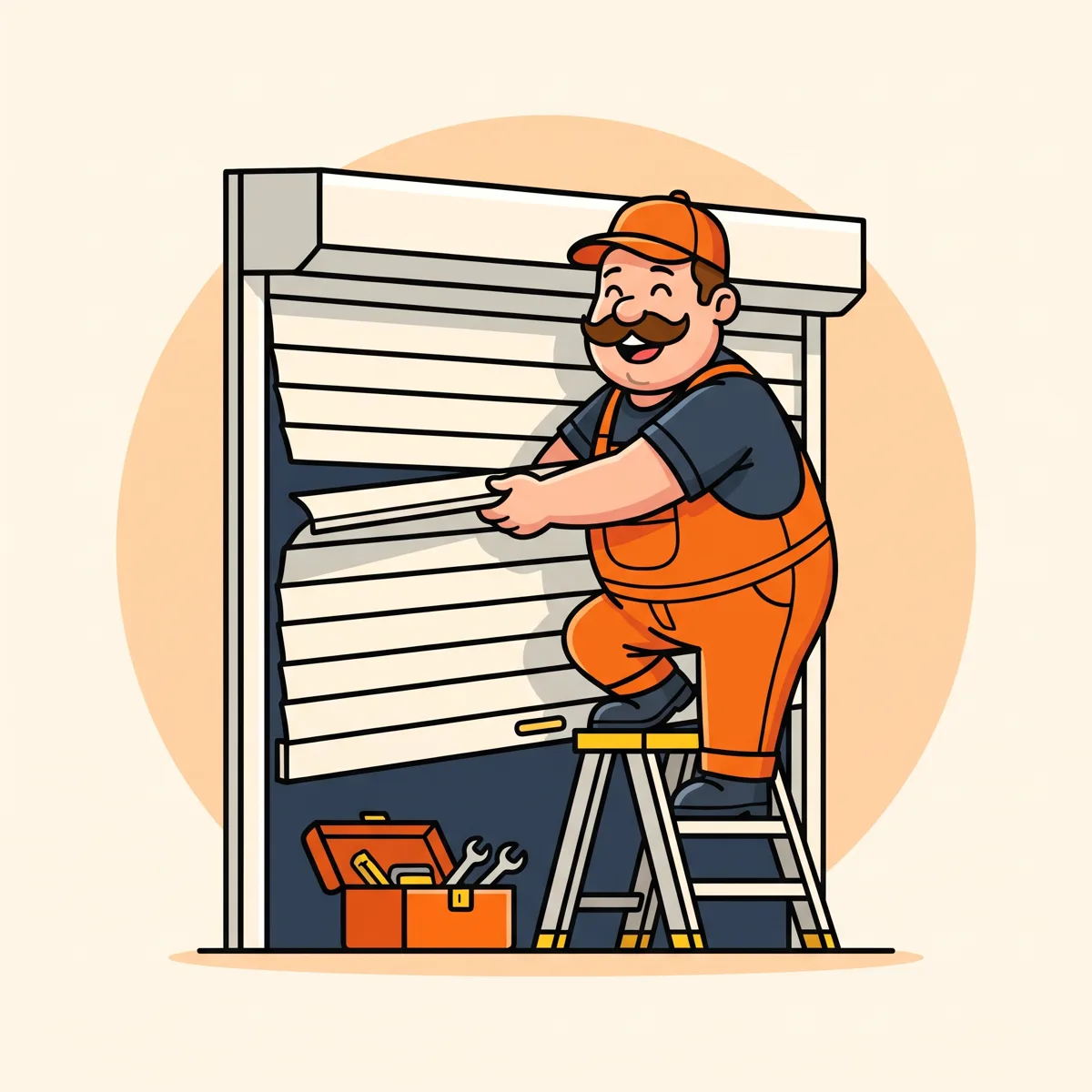 Volet roulant bloqué — illustration volet roulant bloqué