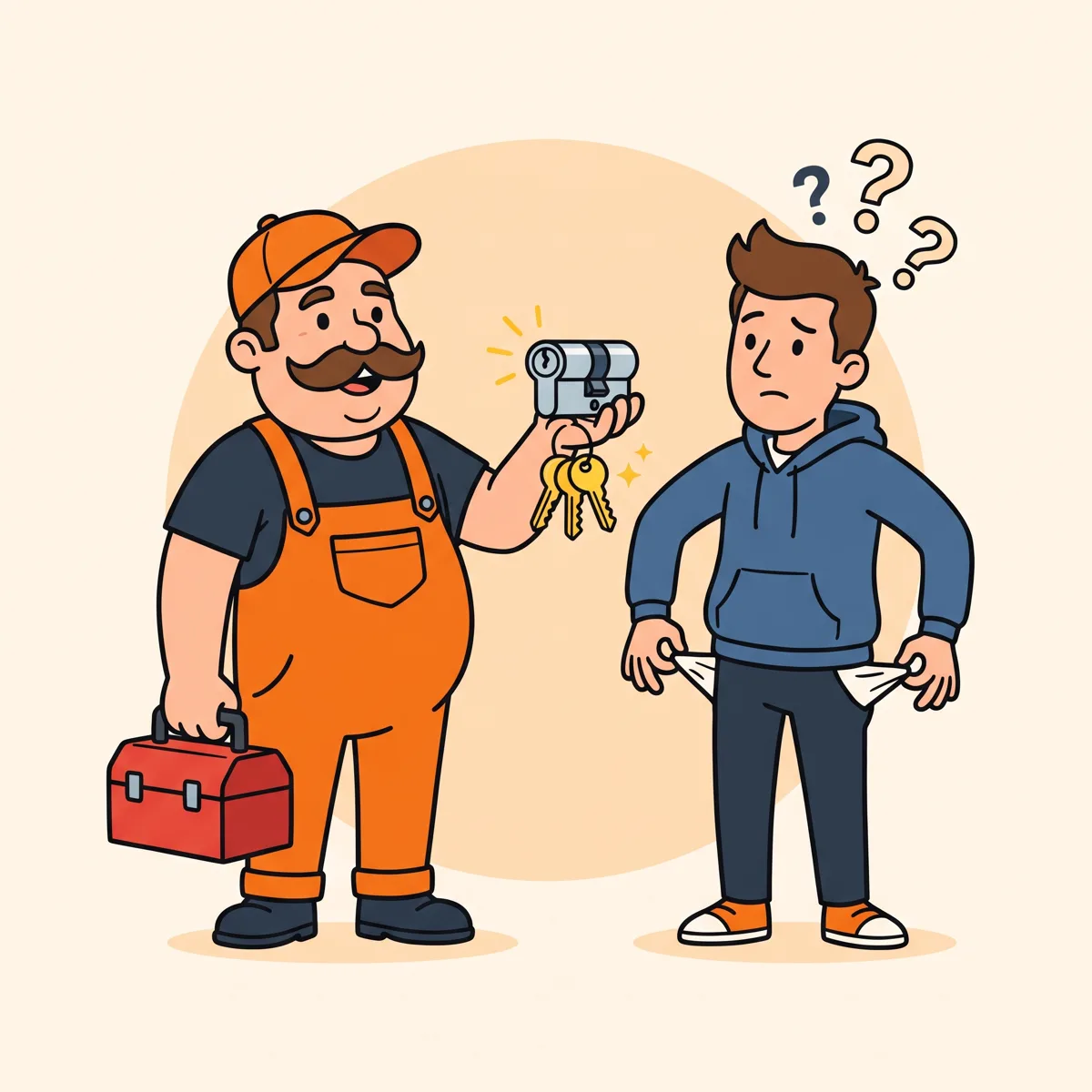 Clé perdue à Champlan — illustration