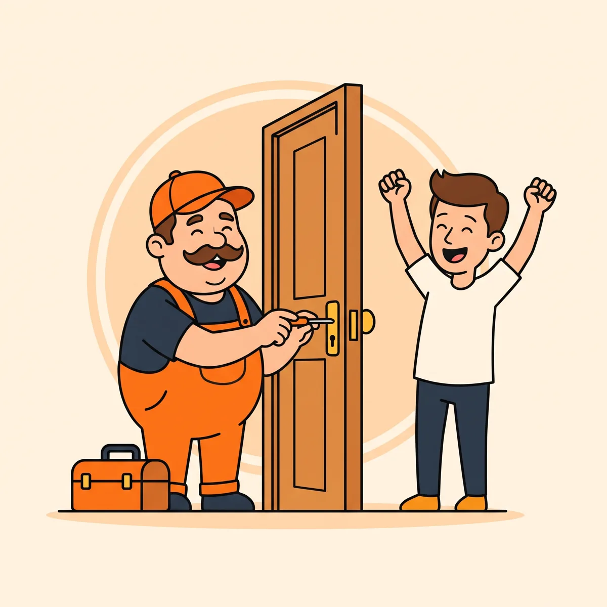 Ouverture de porte à Champlan — illustration