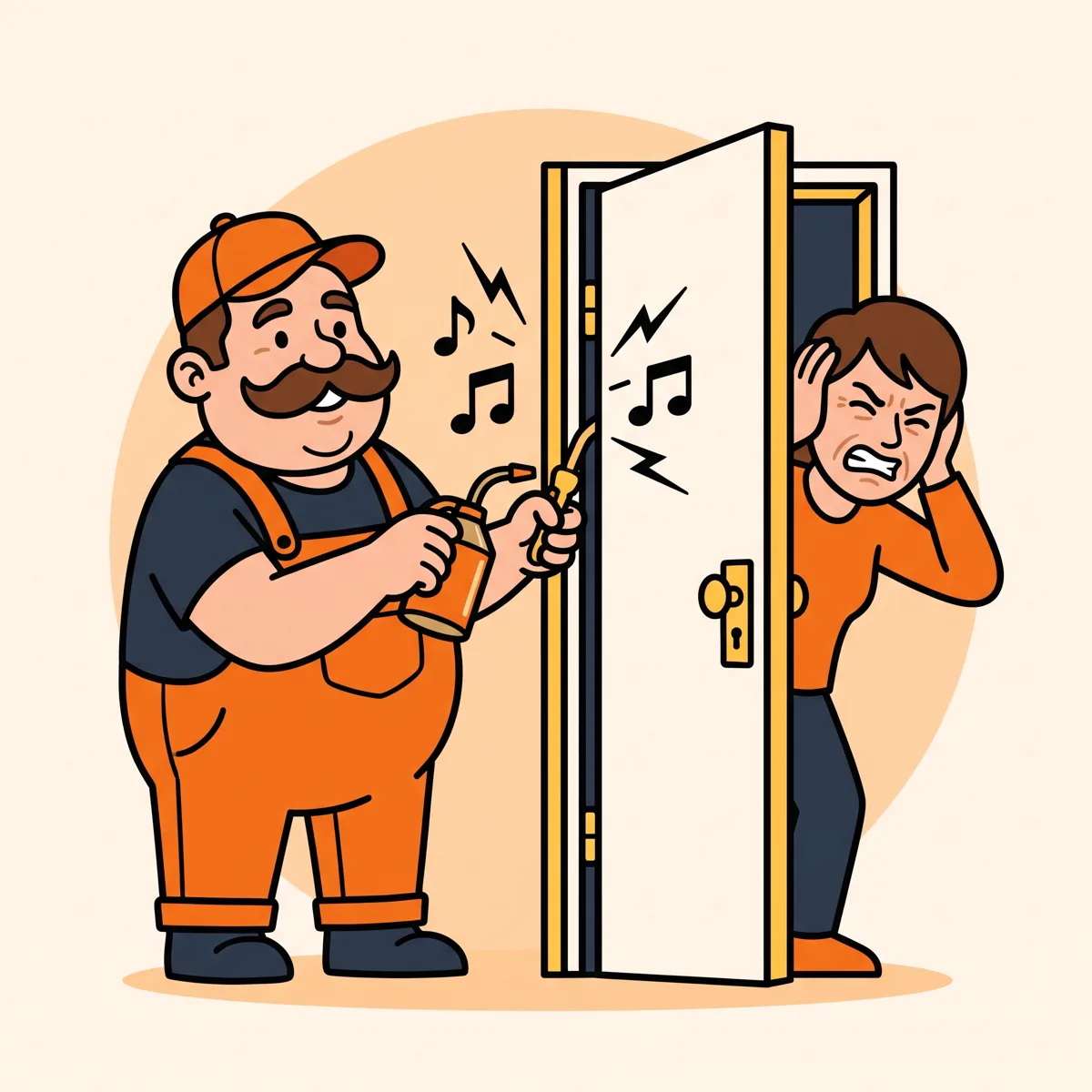 Porte qui grince — illustration porte qui grince